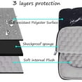 thumbnail image 4 of Mosiso for Macbook Air/Pro 13.3" Laptop Sleeve Briefcase Handbag Water Resistant Polyester Carrying Pouch Zipper Notebook Computer Bag, Black&White Marble, 4 of 7