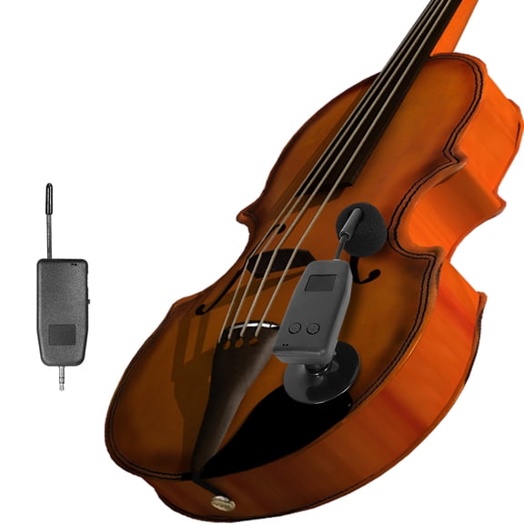 2.4G Wireless Cello Guitar Microphone System Clip On Instrument Receiver Transmitter 50 Meters Interview Meeting Lecture