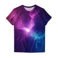 thumbnail image 6 of The Summer I Turned Pretty GaThRRgYP Womens Blouses Plus Size,Women's and Men's Casual Print Short Sleeve Round Neck Top Purple S, 6 of 6