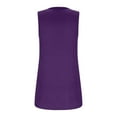 thumbnail image 6 of Purple Tshirts for Women Summer Tank Tops for Women 2025 Loose Fit Pleated Square Neck Sleeveless Shirt Curved Flowy Vest Basic Cotton Tee Summer Tank Tops for Women 2025, 6 of 6