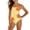 Yellow, variant on EliteGoogv One Piece Swimsuit For Girls Solid Color Contrast Trim Bathing Suit Summer Beach Pool Vacation Swimwear Blue