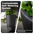 thumbnail image 4 of Exlonjet Tremont Tall Round Planter Pot, Onyx Black – Large Planter for Outdoor/Indoor Use – Maintenance Design – Ideal Patio and Front Porch Planter – Measures 15" x 15" x 28", 4 of 7