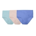 thumbnail image 1 of Pantaleta Fruit of the Loom para dama, Colección 360⁰ Stretch Comfort Cotton, Multicolor Talla 7, 3 Piezas, 1 of 4