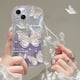 thumbnail image 3 of Funda con cordón degradado de mariposa brillante para iPhone, 14, 13, 15, 16 Pro Max, 12, 11, X, Xr, Xs, 8, 7 Plus, cadena de muñeca de mano, cubierta de onda suave, 3 of 5