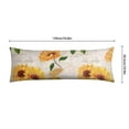 thumbnail image 6 of Boho Sunflower Body Pillow Cover – Soft & Breathable, Hidden Zipper, 20"x54", Vintage Floral Print with Butterflies & Bees – Gift for Side Sleepers, Pregnancy, Farmhouse Decor, 6 of 7