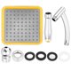 thumbnail image 4 of 9 Inch 360 Degree Rotation Bathroom Rainfall Shower Head ABS Chrome Water Saving Shower Extension Arm Hand Held Slim Shower Head, 4 of 5