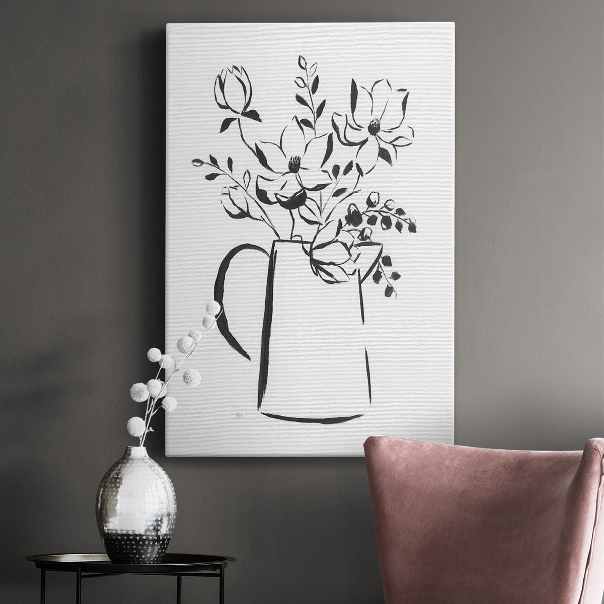 Sketchy Bouquet I Premium Gallery Wrapped Canvas - Ready to Hang
