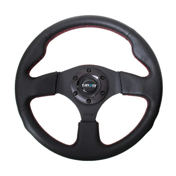 Steering Wheel 320mm Flt Bottom Black Leather