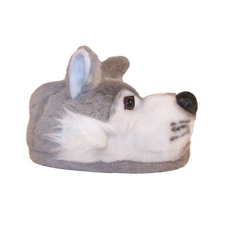 Happy Feet - Gray Wolf - Animal Slippers