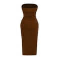 thumbnail image 7 of Bnwani Womens Dresses,Summer Dresses for Women,Solid,Side Split,V-Neck,Sleeveless,Coffee,M, 7 of 7