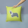 thumbnail image 2 of Carolines Treasures BB3817PW1414 Bearded Collie Checkerboard Green Fabric Decorative Pillow, 2 of 4