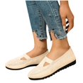 thumbnail image 5 of Hinvhai Womens Shoes Sneakers Comfortable Casual Flat Shoes Summer Breathable Slip On Sneakers Walking Soft Sole Canvas Beige 5.5(36), 5 of 8