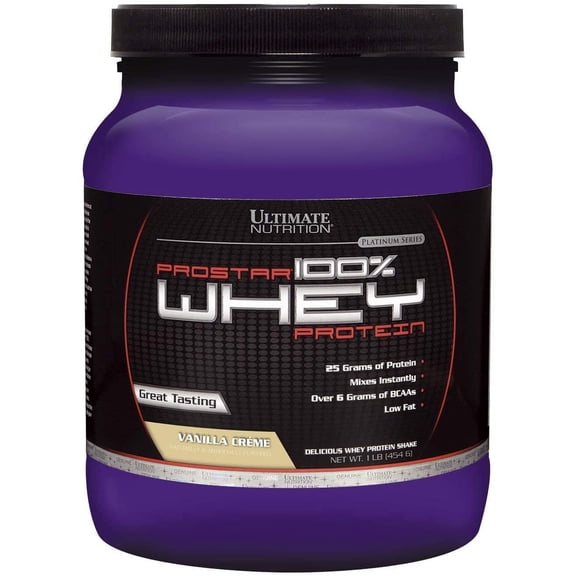 Ultimate Nutrition Prostar 100% Whey Protein Powder - Low Carb and Keto Friendly, Vanilla, 1 Pound