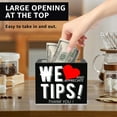 thumbnail image 5 of Threns Acrylic Tip Jar Lightweight and Sturdy 6×4×5 Inch Visible Tip Suggestion Ballot Box for Bar Restaurant Music Performance, 5 of 11