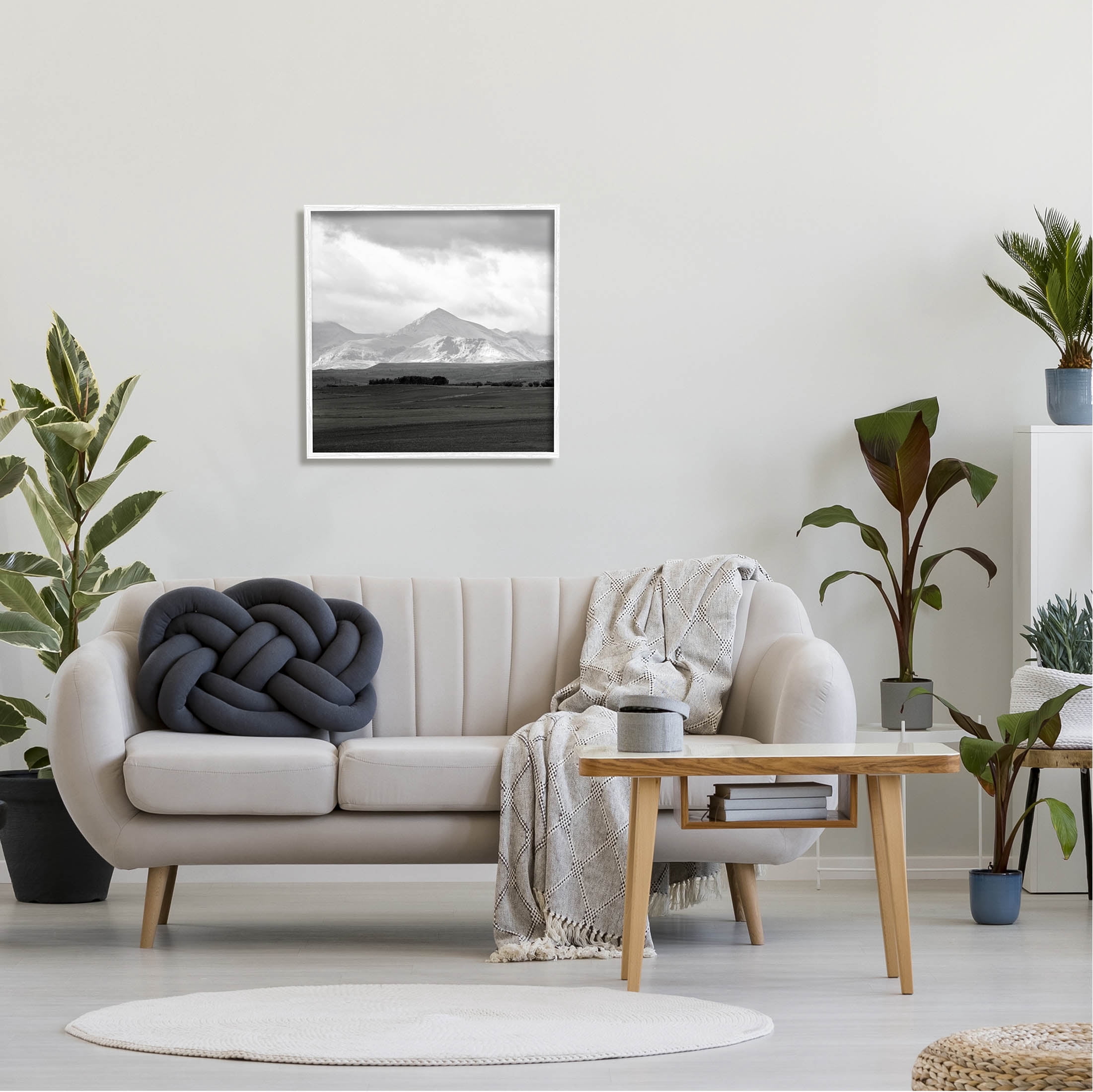 Stupell Industries Rural Mountain Peak Clouds Photograph White Framed Art Print Wall Art, Design by Carol Robinson