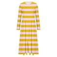 thumbnail image 3 of DailyTrove Women's Pink-Green Striped Maxi Dress, Long Sleeve, Casual Daily & Weekend Wear, Stretchy Knit Fabric, 3 of 5