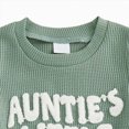 thumbnail image 4 of Xudanell Summer Clothes for Girls Newborn Baby Mama Girl Clothes Little Short Sleeve Romper Shorts Set Infant Knit Breathable Green 0-3 Months, 4 of 8