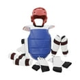thumbnail image 3 of 7x Karate Sparring Gear guantes de medio equipo protector de entrepierna acolchado Rojo L, 3 of 8