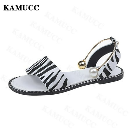 

New Summer Women s Beaded Pearly Sandals Slippers Shoes Women Ladies Flats Sandals Flip Flop Casual Flat Slingback Sandals Shoes