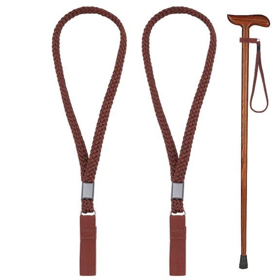 2Pcs Nylon Walking Stick Wrist Straps Wrist Loop for Walking Crutch Cane Ropes for Elderly Saddle Brown 11-5/8x1/2 inch(29.5x1.15cm) DIY