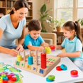 thumbnail image 2 of Lydaz Montessori Math Manipulatives Toys Niños Bloques De Números De Madera Juguetes Kindergarten Aprendizaje Educación Juguete Preescolar Aula Debe Tener Stem Counting Puzzle Juguete Regalo Para Niño, 2 of 5