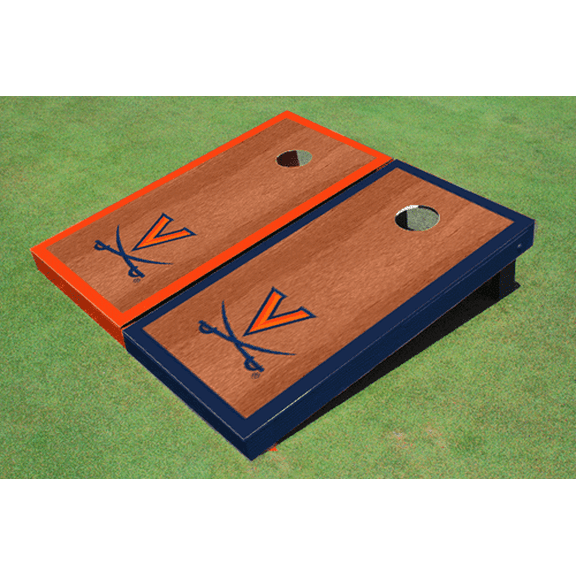 University of Virginia Rosewood Alternating Border Cornhole Boards