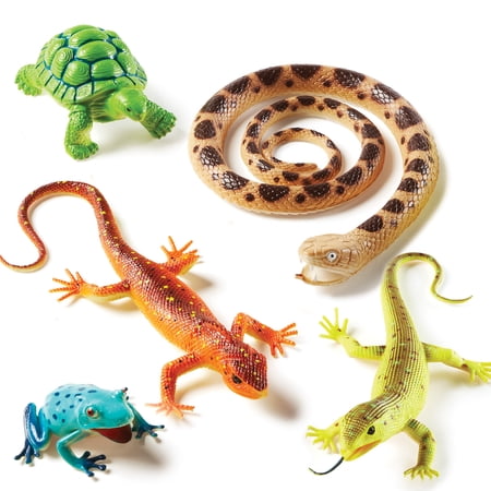Learning Resources Jumbo Reptiles & Amphibians - Jungle Zoo Animals Figurines, Ages 3+