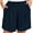 D1-Navy Blue, variant on Women's Plus Drawstring Shorts Black 2X Summer Elastic Waist Casual Lightweight with Pockets