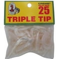 thumbnail image 3 of (2 pack) Creme 1.5" Triple Tip Grub Lures, Pearl, 25 Pack, 3 of 3