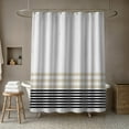 thumbnail image 3 of Creative Products Beige and Black Stripes 71x74 Shower Curtain, 3 of 6
