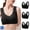 Black, variant on Jacenvly Womens Sports Bras Solid Skin-Friendly Bralettes for Women Lace Underlay Bra Sports Bra Tank Army Green