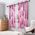 thumbnail image 7 of 2 Panels Set Blackout Curtains Thermal Insulated Sun Protection Room Darkening Drapes for Bedroom Pink Flames Pattern, 7 of 7
