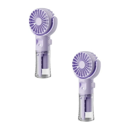 

Jrocdr Handheld Fan Hand Held Fan Rechargeable Battery Operated Portable 4 Speeds & 55ml Spray & 360° Foldable USB Personal Water Fan For Travel Room to Room Fan Mini Rechargeable Fan Foldable *2PCS