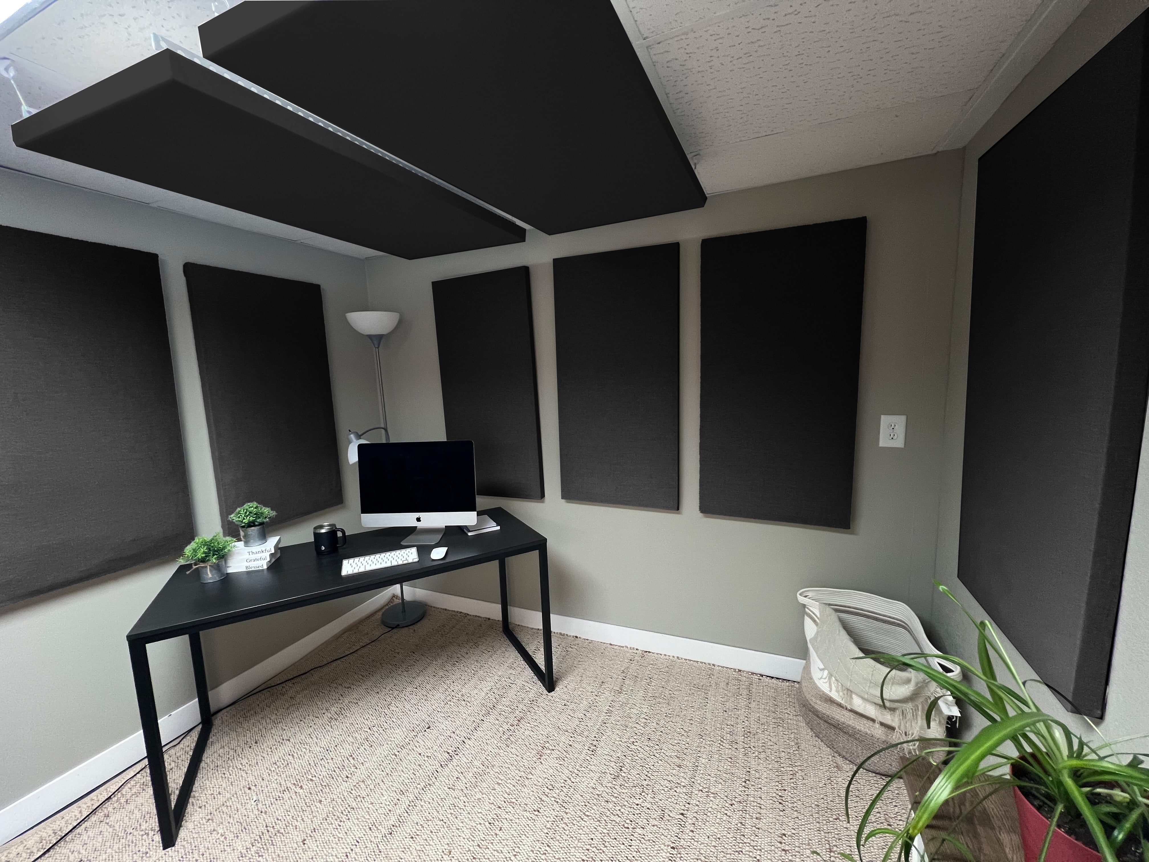 ATS Acoustics Home Office Residential Acoustic Treatment Room Kit Sound Absorbing Acoustic Panel 8 Pack for 120-200 Sq Ft (Pitch)
