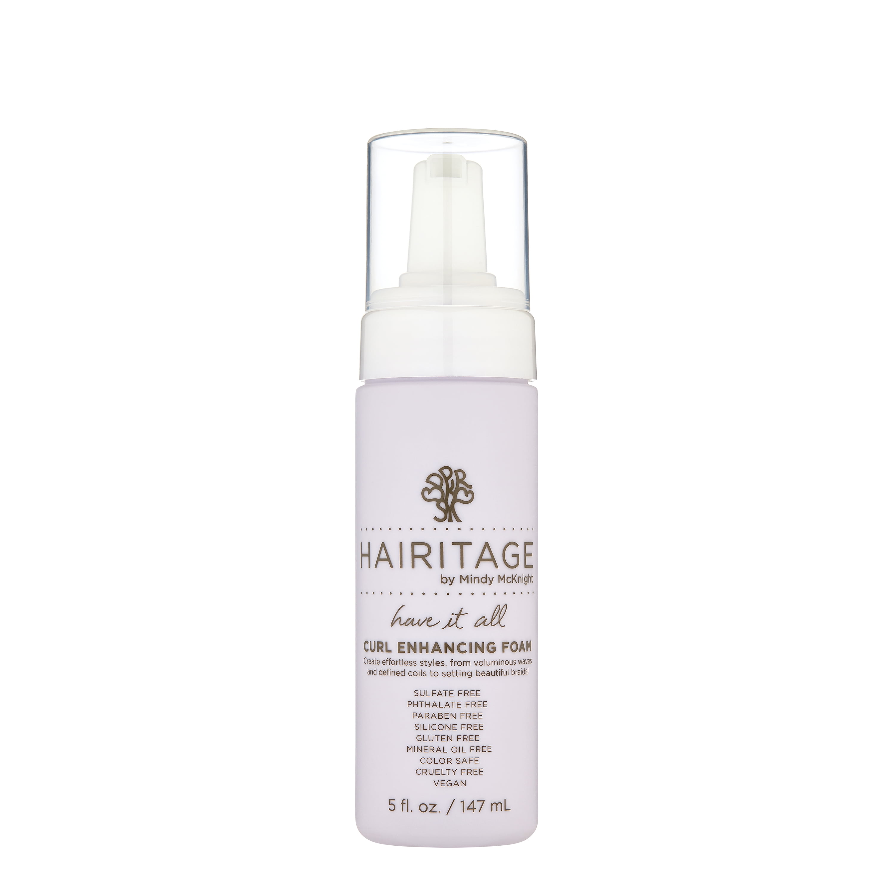 Hairitage Have It All Curl Enhancing Foam Mousse with Quinoa & Rice Protein for Frizz Control, 5 oz