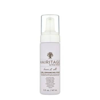 Hairitage Have It All Curl Enhancing Foam Mousse with Quinoa & Rice Protein for Frizz Control, 5 oz