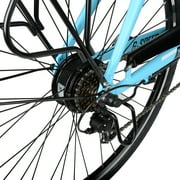 Hyper Bicycles E-Ride 700C 36V Electric Commuter E-Bike for Adults, Pedal-Assist, 250W Motor, Blue