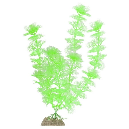 Aquarium Plant Care - GloFish Green Fluorescent Aquarium Plant Decoration, Large