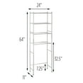 thumbnail image 7 of Honey-Can-Do 4-Tier Over-the-Toilet Steel Storage Shelf, Chrome, Holds up to 15 lb per Shelf, 7 of 7
