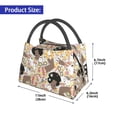 thumbnail image 2 of Yiaed Groovy Disco Print Lunch box lunch bag Portable Insulated Lunch Box for Women Men Cooler Tote Bag with Front Pocket for Work Picnic Travel, 2 of 6