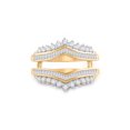 thumbnail image 2 of 14kt Yellow Gold Womens Round Diamond Wedding Wrap Ring Guard Enhancer 3/4 Cttw, 2 of 4