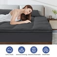 thumbnail image 5 of WISHEAD Mattress Topper Queen Size, 500TC Quilted Extra Thick Mattress Pad, Soft & Breathable with Hypoallergenic Fill, Back Pain Relief & Pressure Soothing, Deep Pocket, Gray, 5 of 10