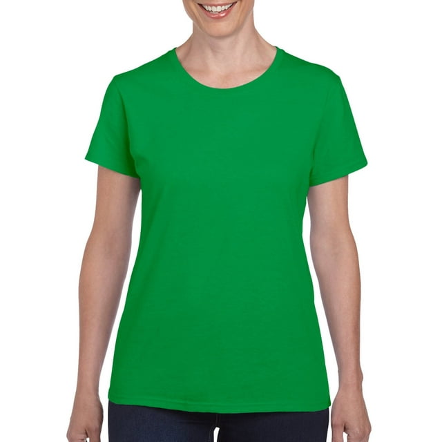 T-Shirt pour Femmes en Coton Épais, 3TG, Vert Irlandais