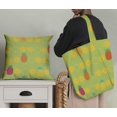 thumbnail image 5 of Soimoi Tissu en Poly Georgette Vert Imprimé Tranches de Pin et Citron au Mètre 42 Pouces de Large, 5 of 5