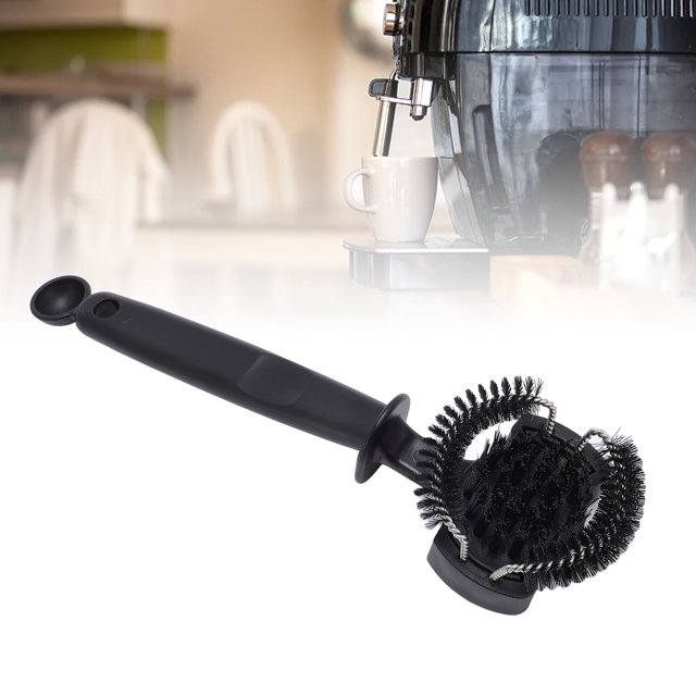 Coffee Machine Cleaning Brush, Anti Slip Coffee Machine Group Head Brush Cleaner Water Blocking Nylon Scalding Prevention for 58mm