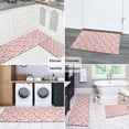 thumbnail image 5 of Pink Christmas Santa and Tree Pattern Kitchen Rugs Sets Of 2,Anti Fatigue Kitchen Mat Rugs Non Slip Washable,Decorative Kitchen Floor Mats for Kitchen,Sink,Laundry,17"x30"+17"x47", 5 of 7