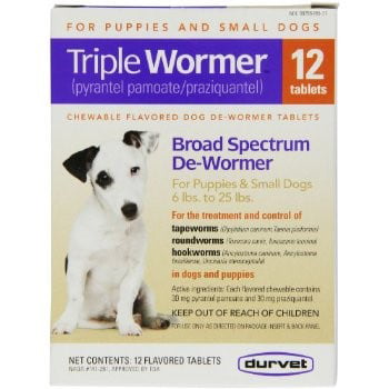 DURVET Triple Wormer Tablets for Puppies and Small