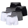 thumbnail image 1 of s.Oliver Calzoncillos para hombre, paquete de 6 - Trunks, Hipsters, Algodón Stretch Gris/Negro/Blanco XXL, 1 of 1