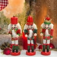 thumbnail image 1 of 3x Cascanueces de madera Estatuilla Accesorios de fotografía Regalo elegante Decoración de Navidad Escultura tradicional para fiesta Coche Macarena Figurita de Cascanueces, 1 of 8