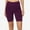 Purple, variant on Leggings for Women Sport Yoga Solid Mid Thigh Stretch Cotton Span High Waist Active Short Leggings Wine Red